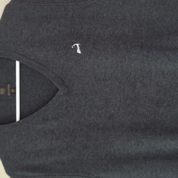 F/X Fusion V-Neck Embroidered Sweater Vest MEDIUM Gray Charcoal - Picture 5 of 15